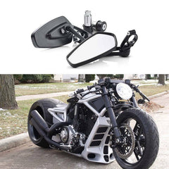 Motorcycle Universal 7/8" Handle Bar End Rearview Side Mirrors For Honda Yamaha
