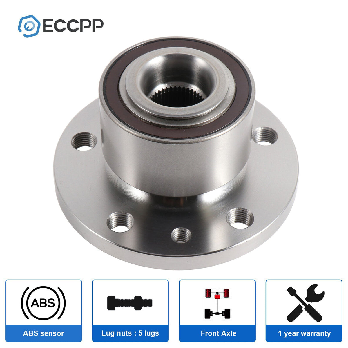 1Pc Wheel Hub Bearing Front For 2011 2012 2013 2014 2015 Volvo S60 S80 XC60 XC70 6B93BC-57