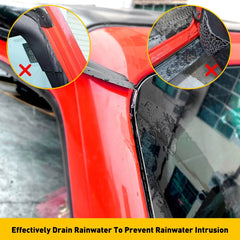 2X Water Rain Gutter Car Extension For Jeep Wrangler JL 18-21 Gladiator JT EOA 6B93BC-57