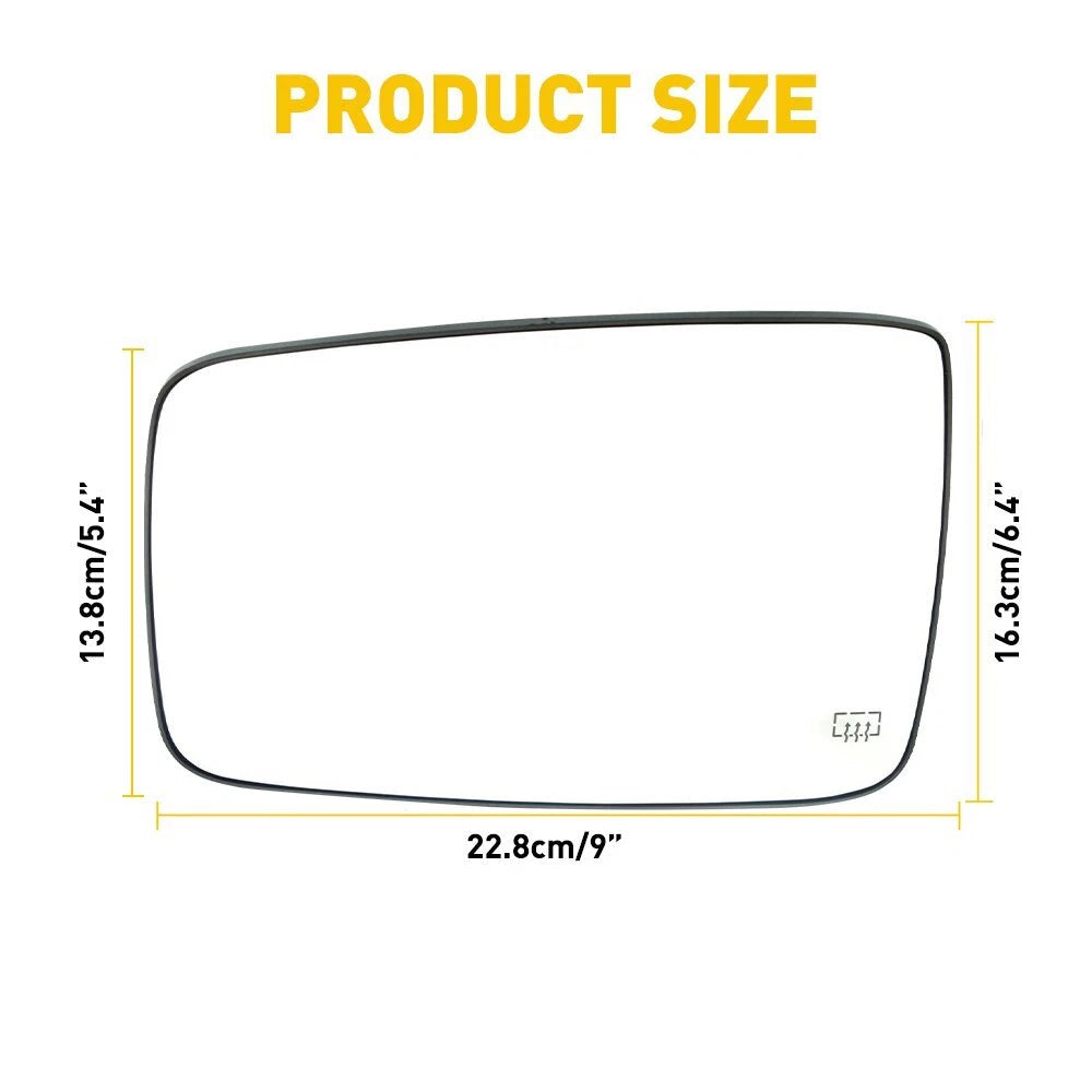 Exterior Mirror Glass Power Heated LH Drive Sides for Dodge Ram 1500 2500 EOA 6B93BC-57