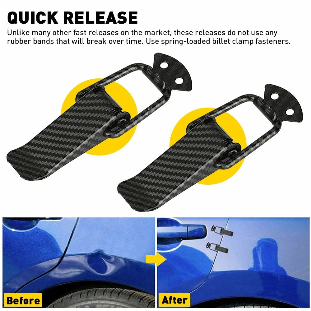 Carbon Fiber Car Bumper Trunk Fender Hatch Lids Quick Release Fastener Decor EOA 6B93BC-57