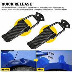 Carbon Fiber Car Bumper Trunk Fender Hatch Lids Quick Release Fastener Decor EOA 6B93BC-57