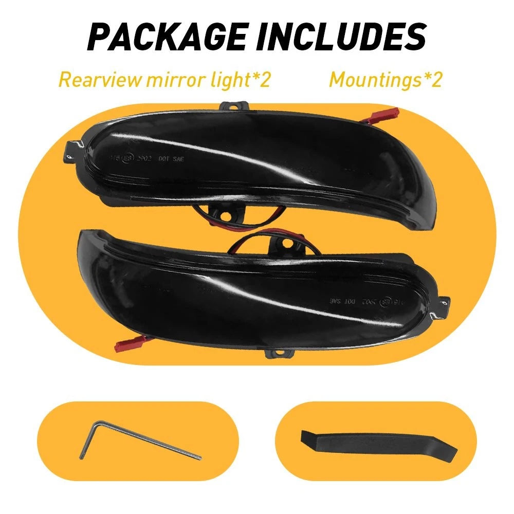 Smoke LED Side Mirror Turn Signal Light For Mercedes W203 C-Class C200 2000-07 A 6B93BC-57