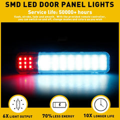 LED Interior Door Panel Lights Courtesy Lamp For Chevy Tahoe GMC Yukon 1995-06 A 6B93BC-57