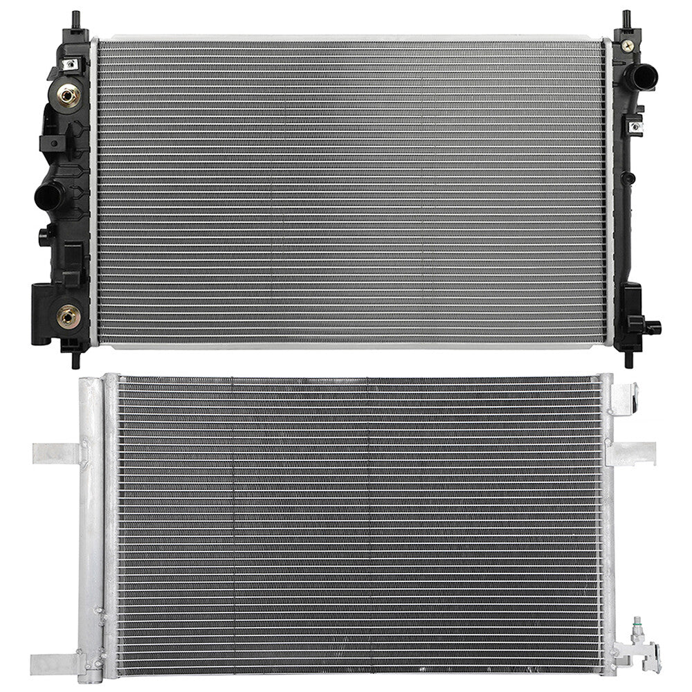 Aluminum Radiator & AC Condenser Cooling Kit For 13 2014 2015-2019 Cadillac XTS 6B93BC-57