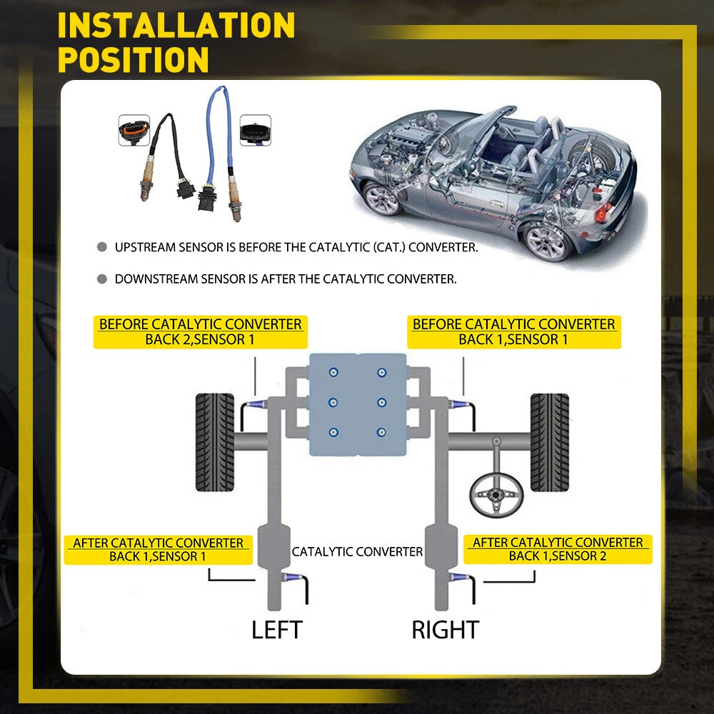 2Pcs Oxygen O2 02 Sensor Upstream& Downstream For 2011-2015 Chevrolet Cruze 1.4L 6B93BC-57