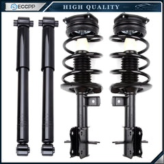 For 07-12 Nissan Sentra 2.0L (2) Front Complete Struts & (2) Rear Shock Absorber 6B93BC-57