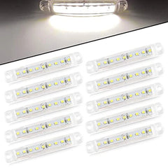 10PCS LED Side Marker Lights Bullet Clearance Light Truck Trailer 12V white EOA 6B93BC-57