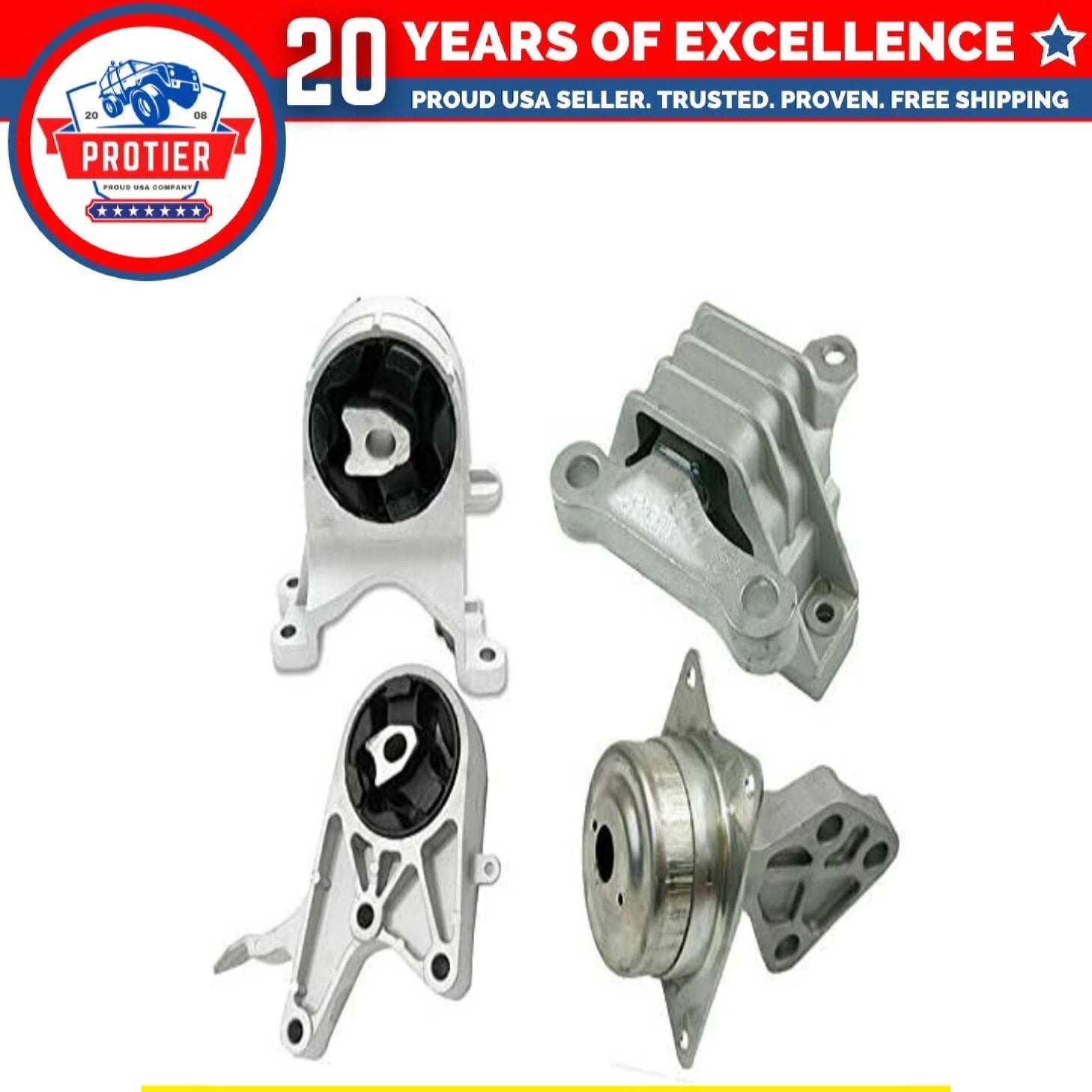 Fits 2008-2012 Chevrolet Malibu 2.4L 6 Speed Trans Motor & Trans Mount Set 6B93BC-57