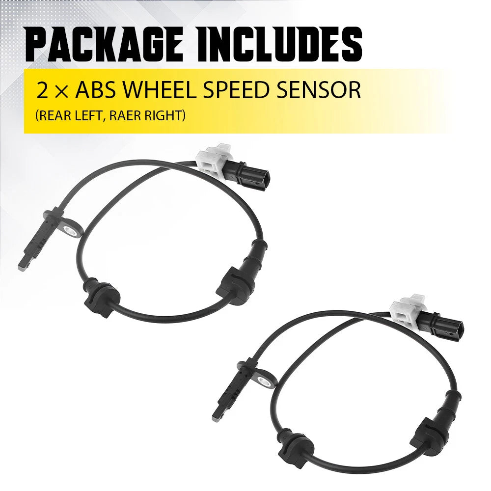 Pair For 2013-17 Honda Accord Wheel Mounted W/ Harness Rear ABS Speed Sensor A 6B93BC-57