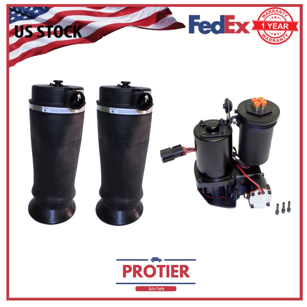 1997-2002 Ford Expedition 4x4 Rear Air Suspension Air Springs with Compressor 6B93BC-57