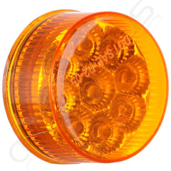 10x 2" Amber 9 LED Round Shape Tail Side Marker Light Trailer Truck Universal KOEEP
