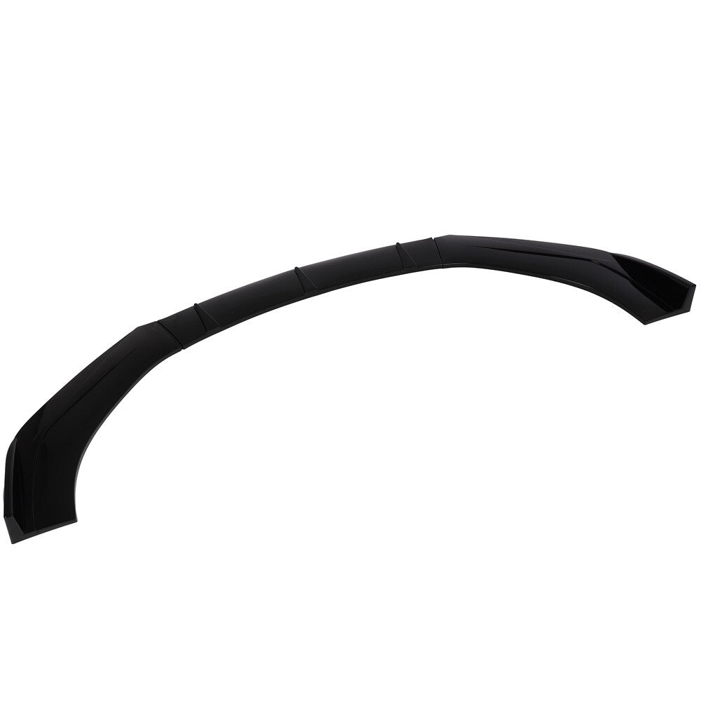 3PC Universal Valance Front Bumper Lip Splitter Chin Spoiler Painted Black PP 6B93BC-57