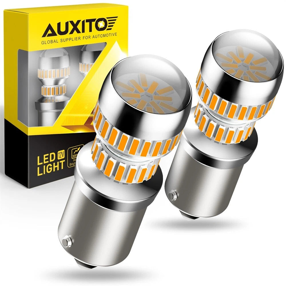 AUXITO 1156 7506 LED Turn Signal Light Amber Canbus No Hyper Flash Error Free EA AUXITO