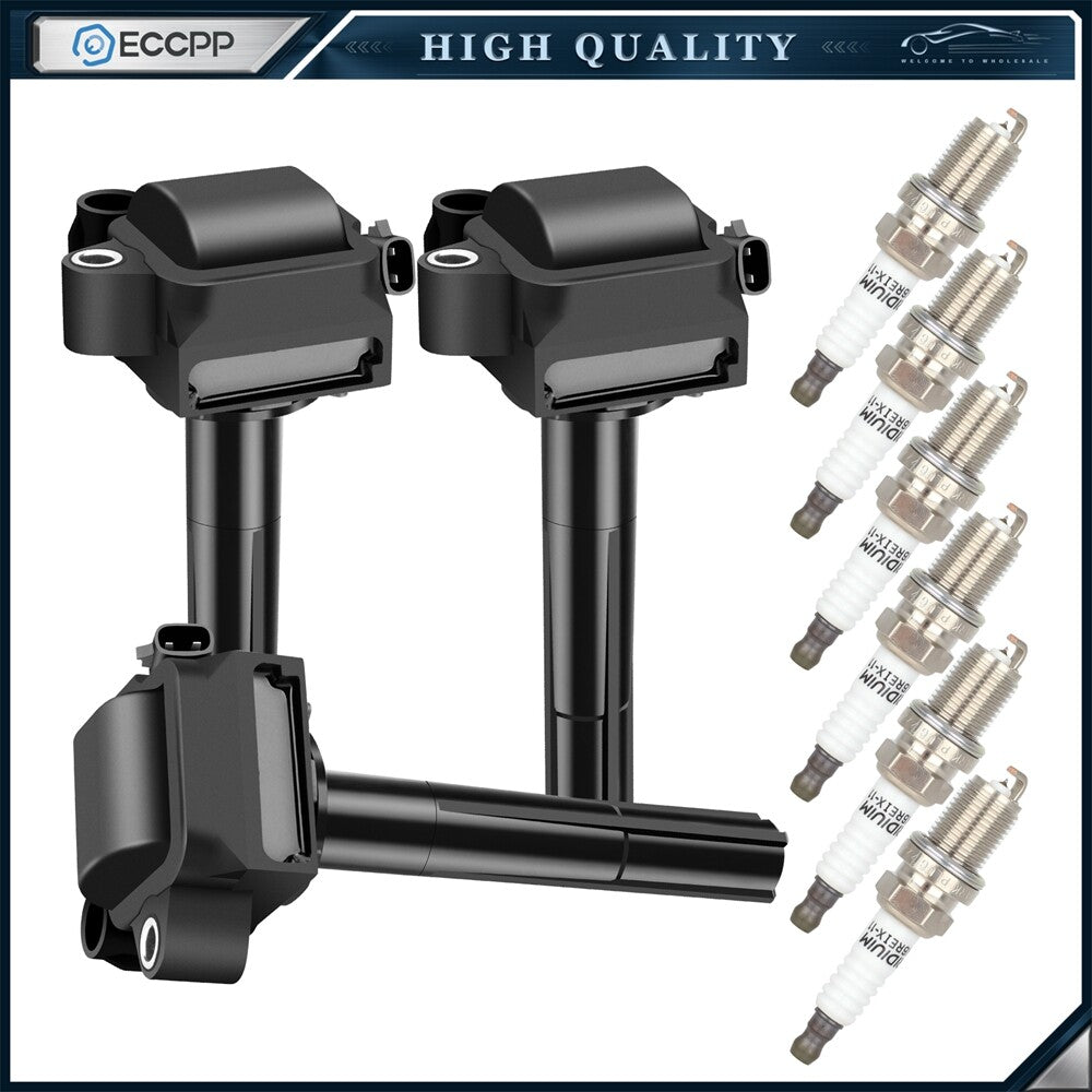 3 For 3.0L V6 ES300 Avalon Camry Sienna Solara 99 00 Ignition Coil Spark Plugs 6B93BC-57