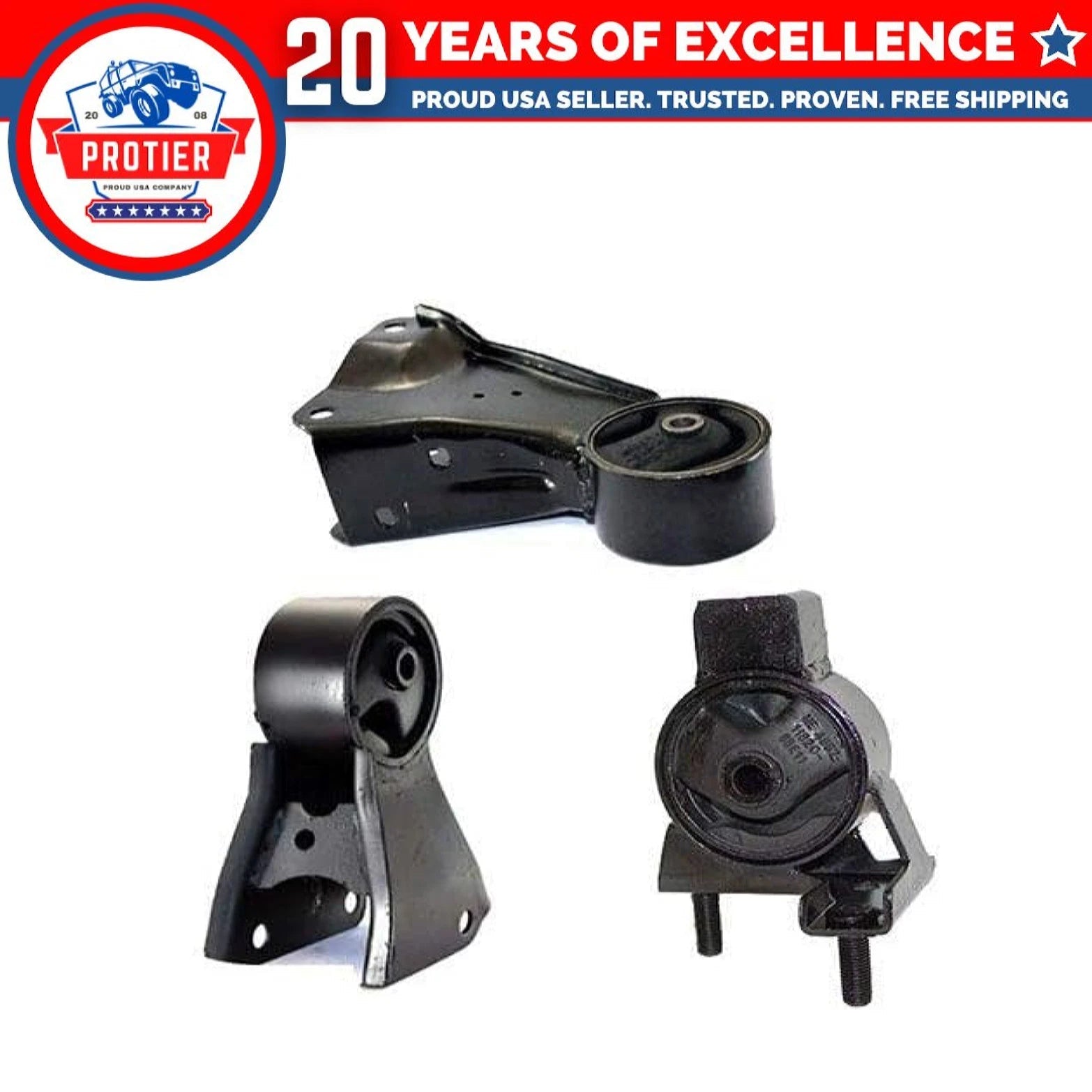 Fits 1989-1994 Nissan Maxima 3.0L SOHC AUTO Trans Engine Motor Mount Set 3PCS : 6B93BC-57