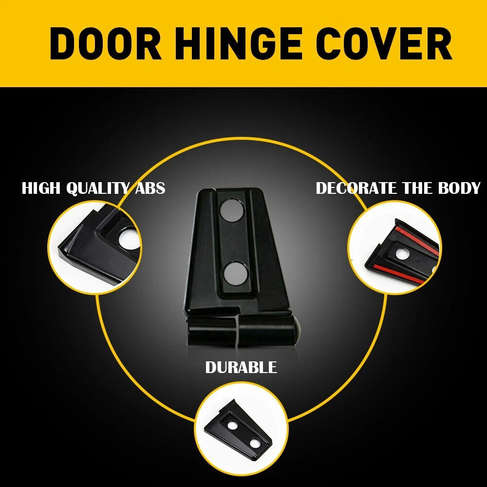 Door Hinge Cover Trim for Jeep Wrangler JKU JK 2007-2018 Exterior Accessories 6B93BC-57