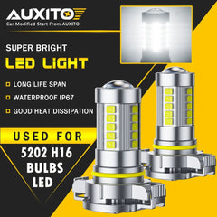 White Bulb LED Fog Light 5202 for Chevy Silverado 1500 2500 HD 2007-2015 6G EOA 6B93BC-57