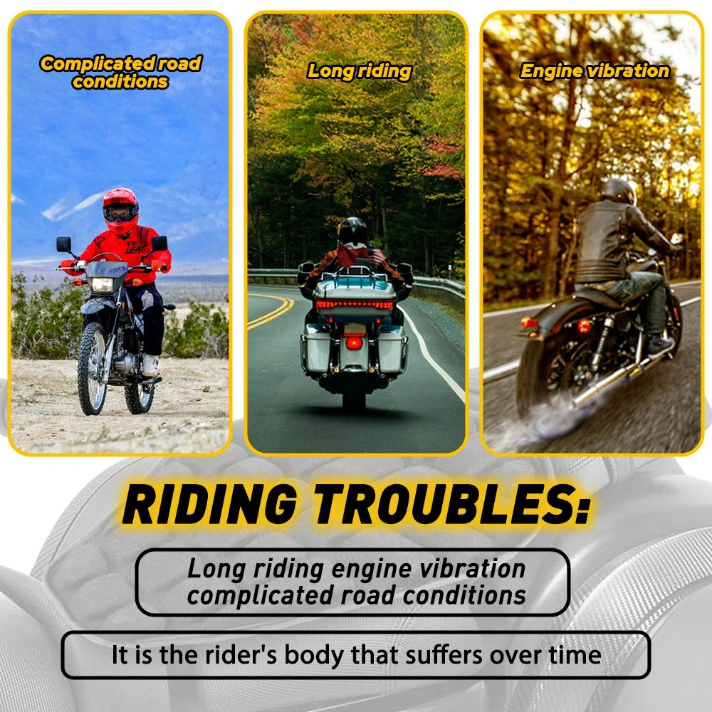 Universal Motorcycle Seat Cover Comfort Gel Seat Cushion Pressure Relief Air Pad 6B93BC-57