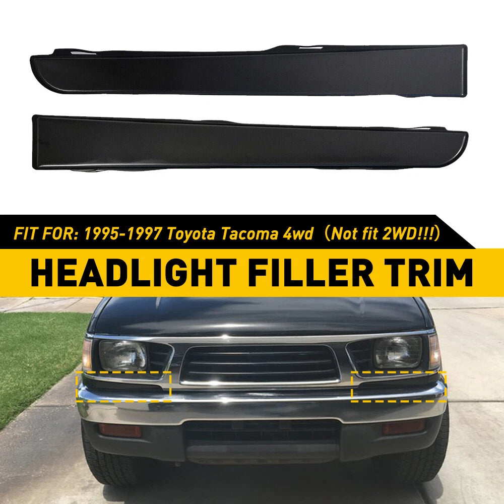 2PCS Front Bumper Grille Headlight Filler Trim Cover For 95-97 Toyota Tacoma 4wd 6B93BC-57