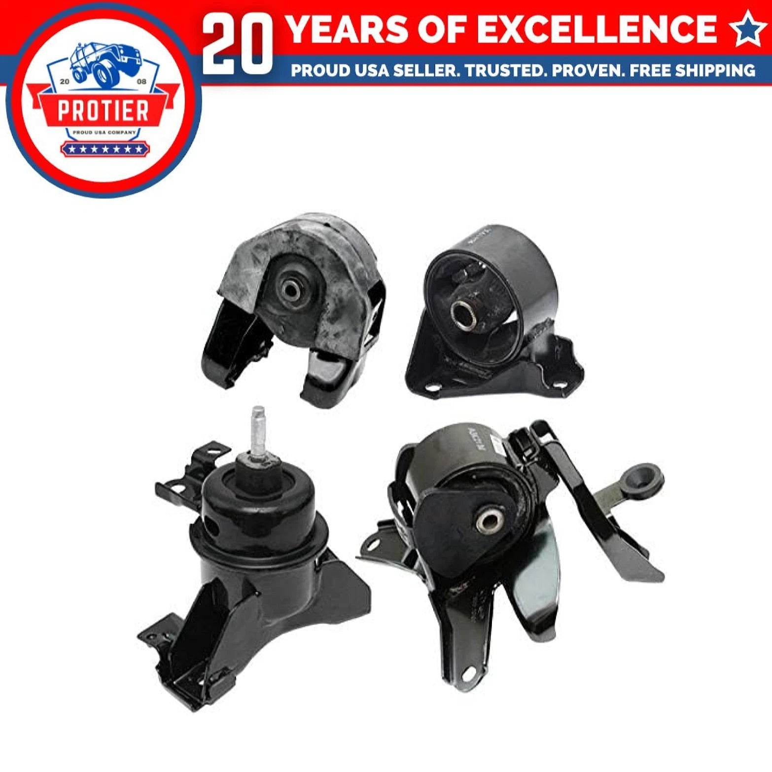 Fits 2007-2012 Kia Rondo 2.4L Engine Motor Mount & Trans Mount Set 4pcs : 6B93BC-57