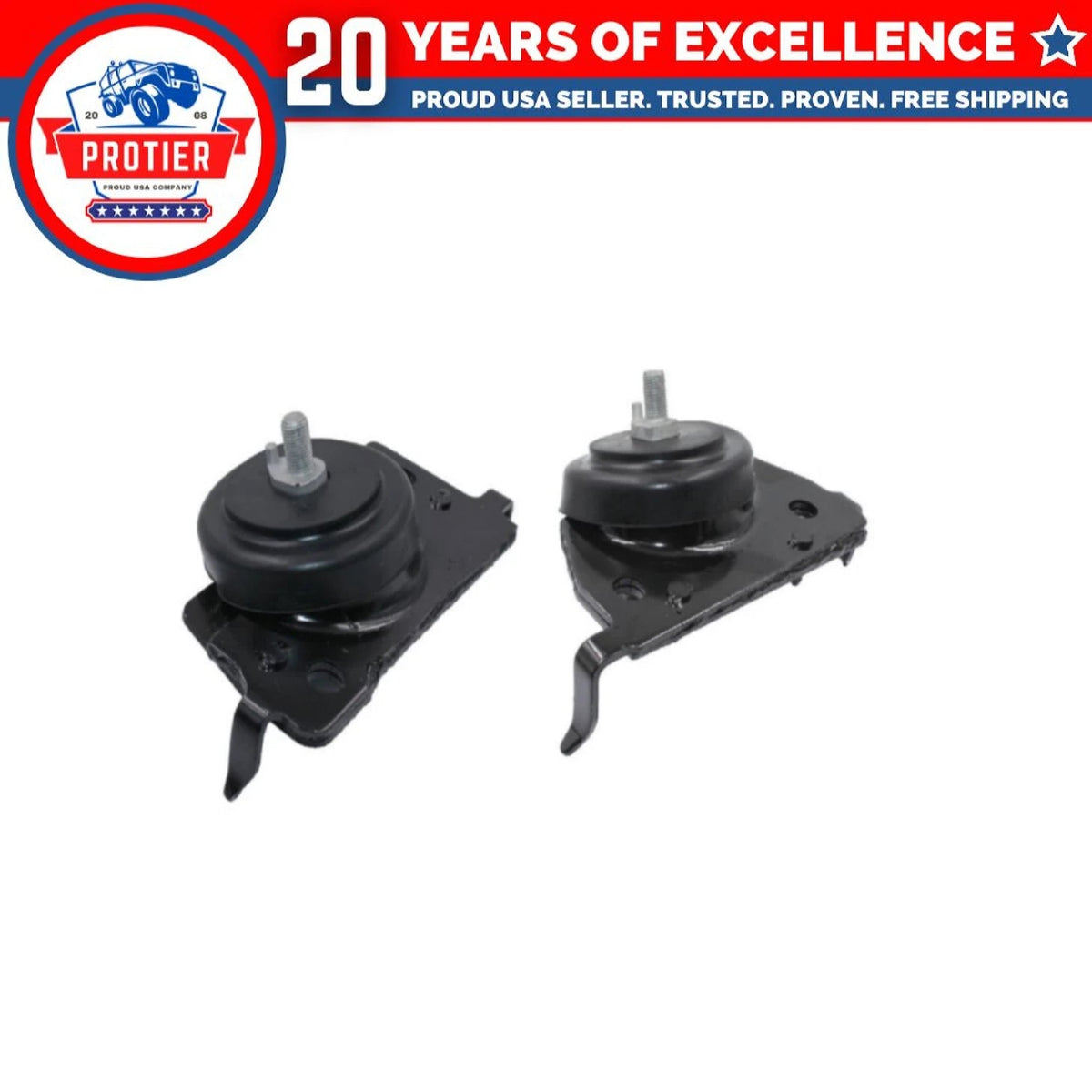 Front L & R Motor Mount 2PCS Compatible for 08-09 Toyota sequoia/ 07-09 Toyota 6B93BC-57