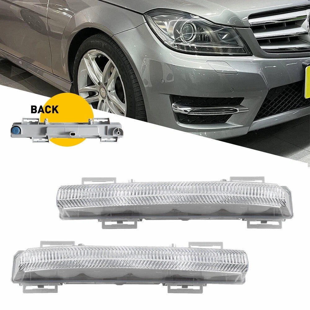 Pair L+ RLED Daytime Running Light Fog lights For Mercedes-Benz C-Class EOA 6B93BC-57