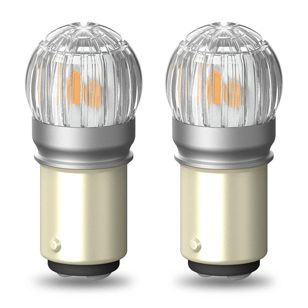 AUXITO 1157 BAY15D Amber Yellow LED Turn Signal Parking Light Bulb Error Free EA AUXITO