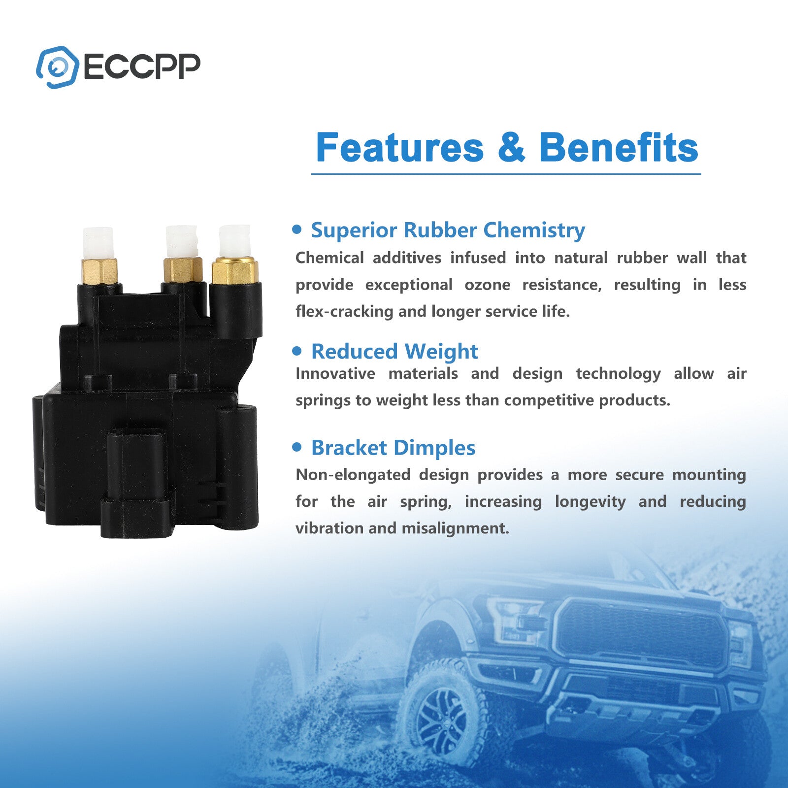 Air Suspension Solenoid Valve Block For Mercedes-Benz R-Class W251 2-Corner 6B93BC-57