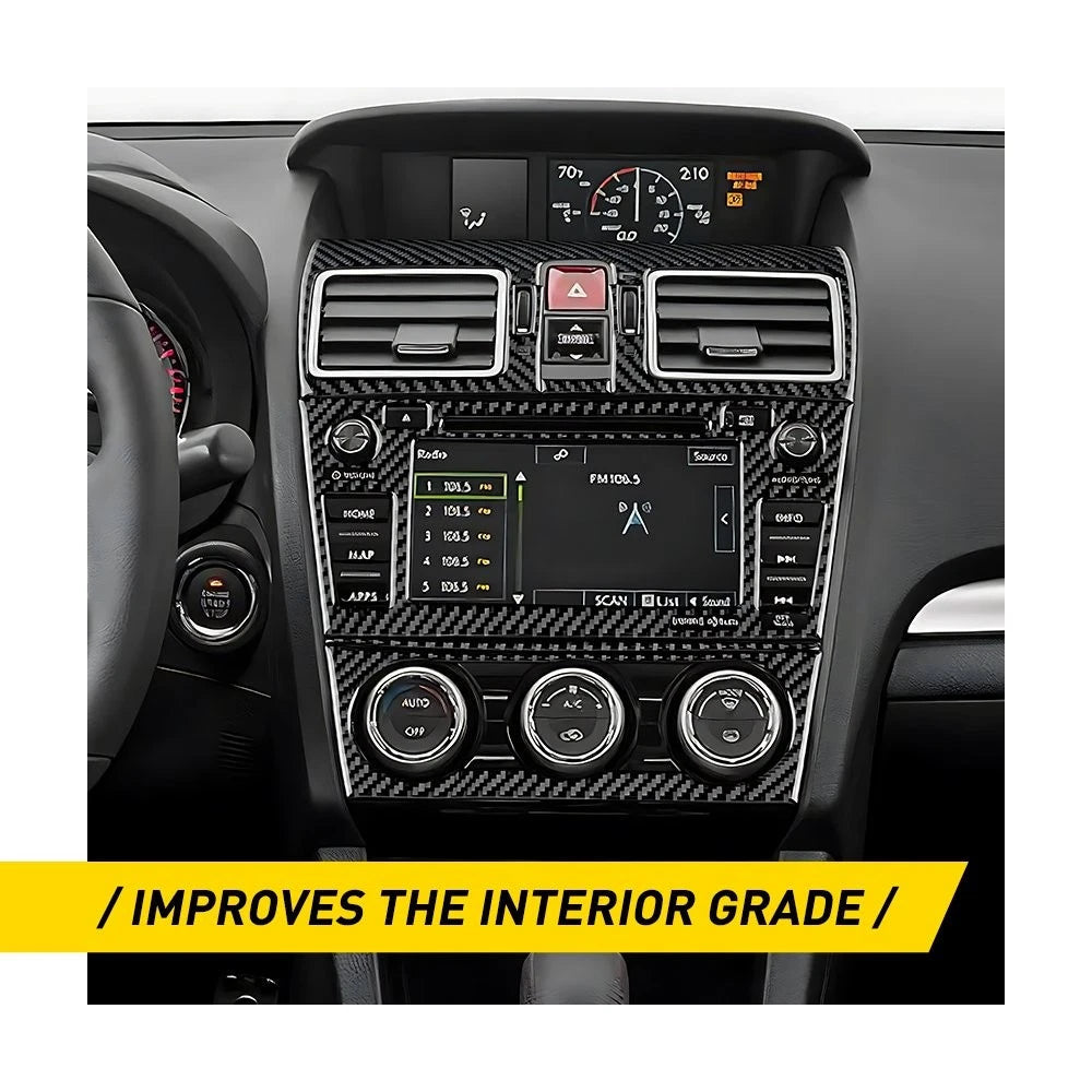 Center Control Set Trim Carbon Fiber Interior For Subaru WRX Saloon 2015-2021 EA 6B93BC-57