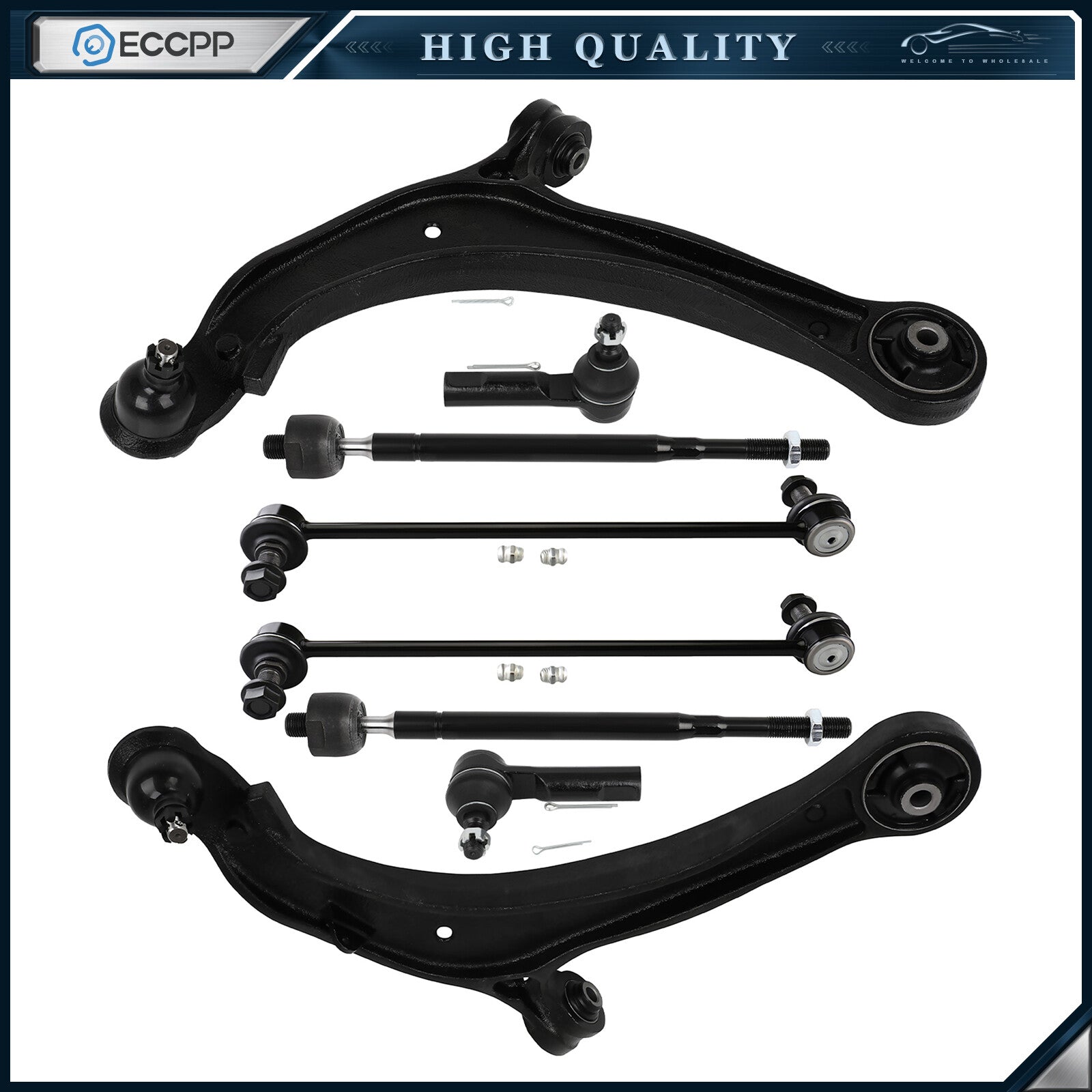 Front Control Arm and Ball Joint Tie Rod Sway Bar Fits 2011-2017 Honda Odyssey 6B93BC-57