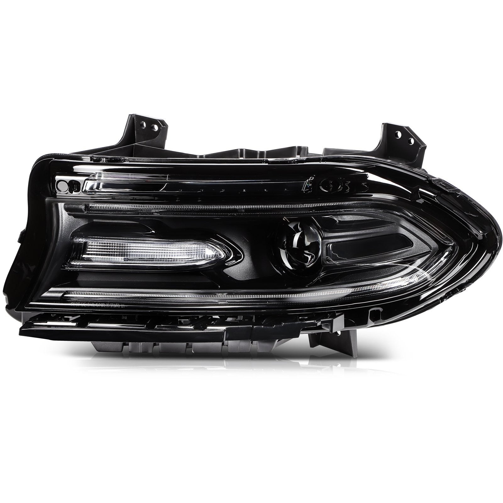 ECCPP Halogen Headlights Assembly For Dodge Charger 2015-2021 Pair Kit Black 6B93BC-57