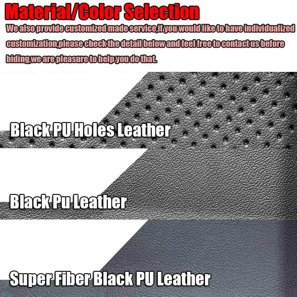 Top PU Leather Steering Wheel Hand-stitch on Wrap Cover For Tesla Model 3 Y