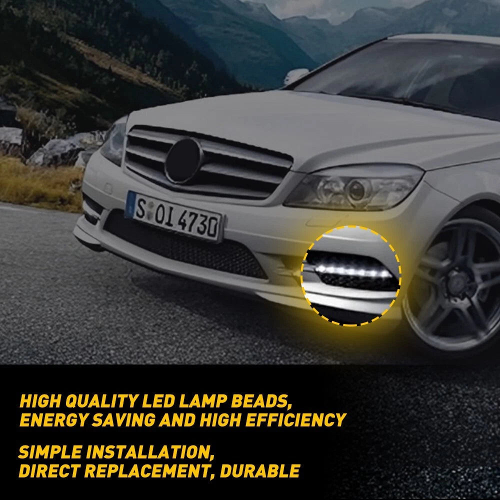 For MERCEDES C250 C350 2012-2014 DRIVER LEFT FOG LIGHT DAYTIME RUNNING LED 6B93BC-57