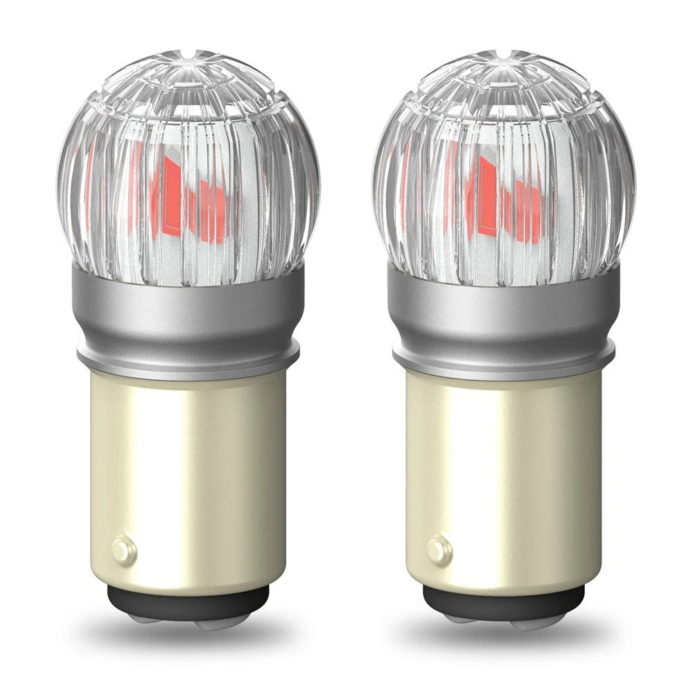 2X AUXITO 1157 Red LED Stop Turn Signal Brake Tail Light Bulbs BAY15D US EOA AUXITO