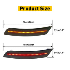 For 2016-2021 Chevy Camaro Front Rear Bumper Side Marker Lights Lamps Smoked LED 6B93BC-57