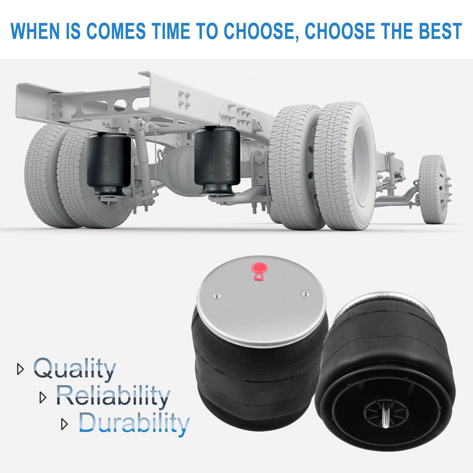 Pair Air Suspension Spring Bags W01-358-9069 For Peterbilt Goodyear 1R12-069 6B93BC-57