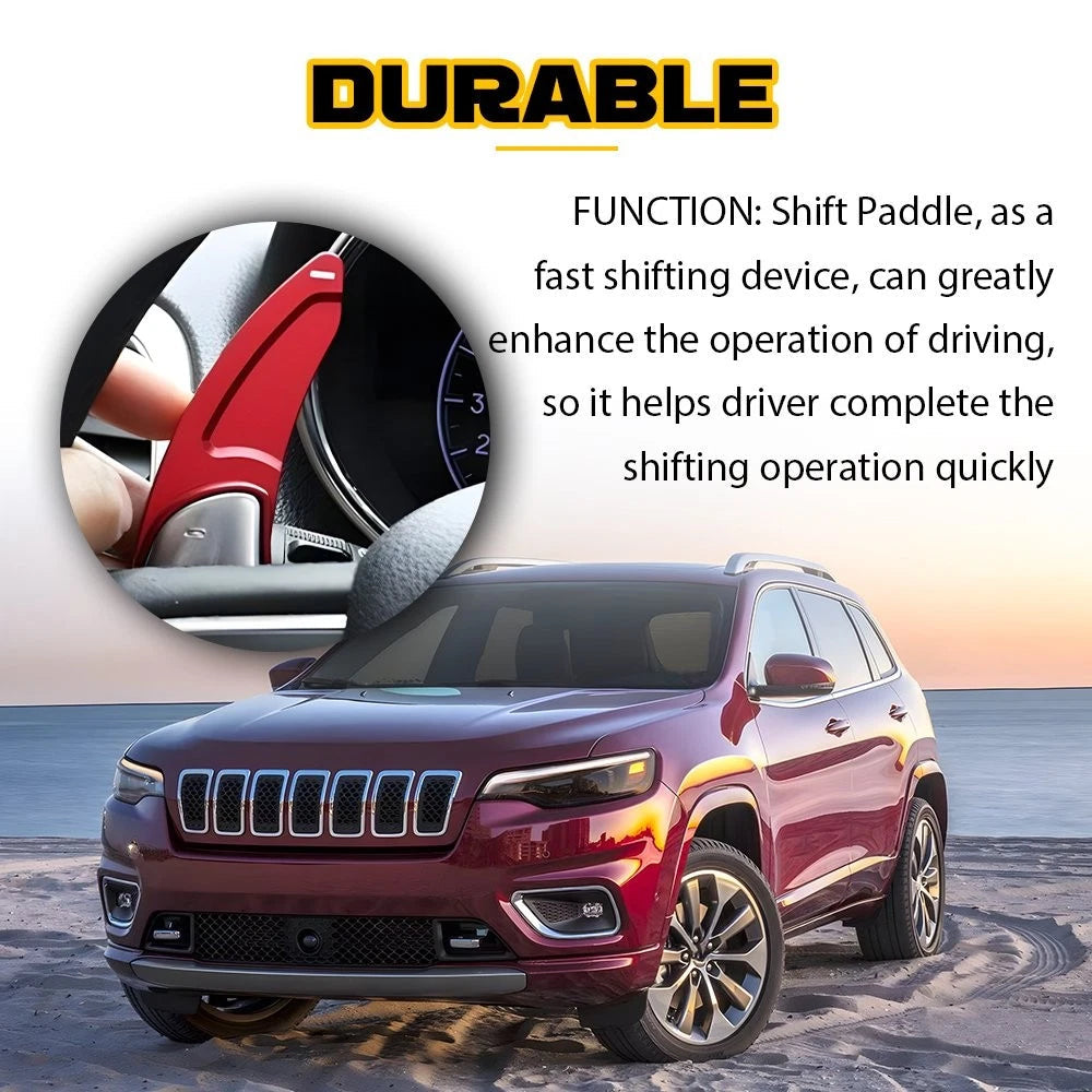 For 2014-21 Dodge Durango Red Steering Wheel Gear Shift Paddle Cover Aluminum EA 6B93BC-57