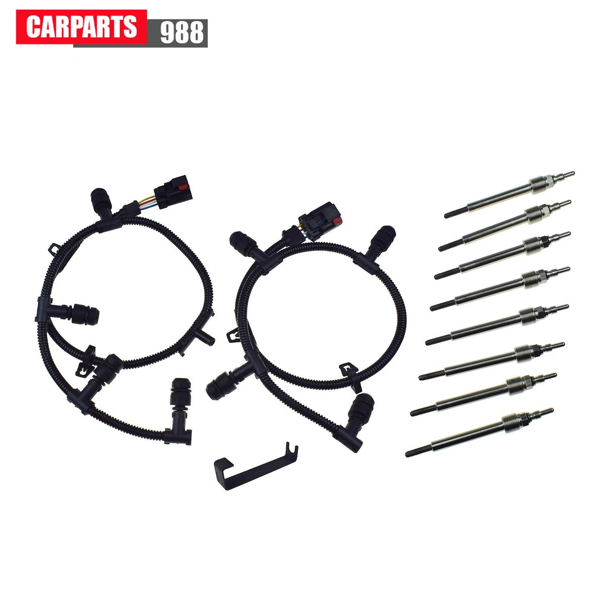 Glow Plug Harness + Glow Plugs For 2004-10 Ford Powerstroke 6.0L 4C3Z-12A342-AA 6B93BC-57
