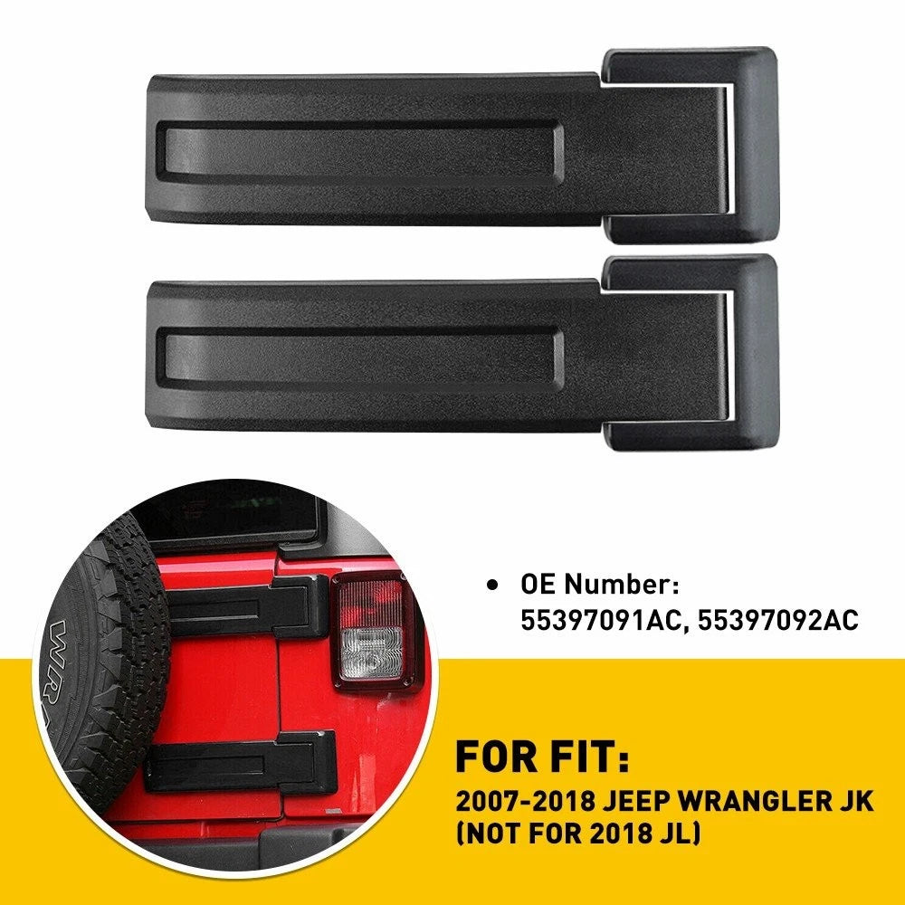 FOR 2007-2018 JEEP WRANGLER JK UNLIMITED ACCESSORIES TAILGATE HINGE COVERS TRIM 6B93BC-57