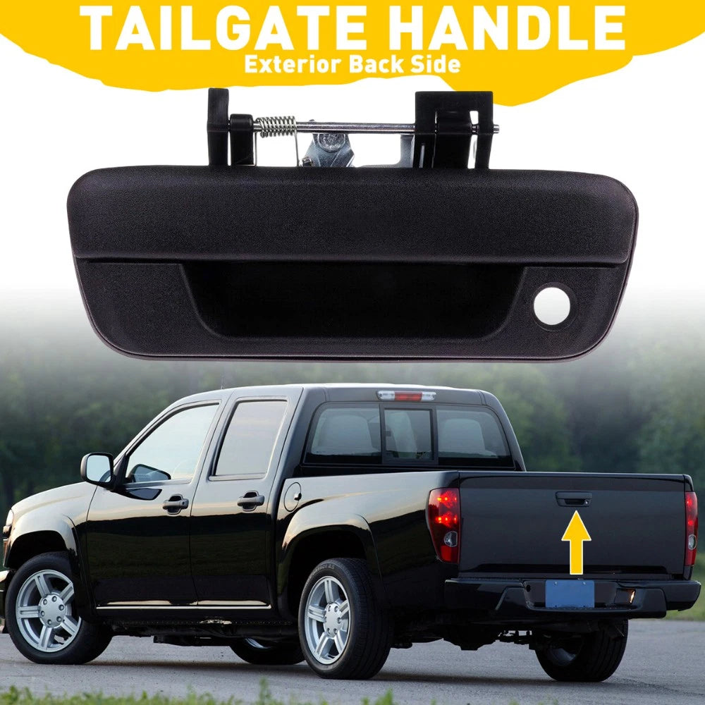 Tailgate Handle w/ Hole For 2004-2012 Chevrolet Colorado GMC Canyon Black Rear 6B93BC-57