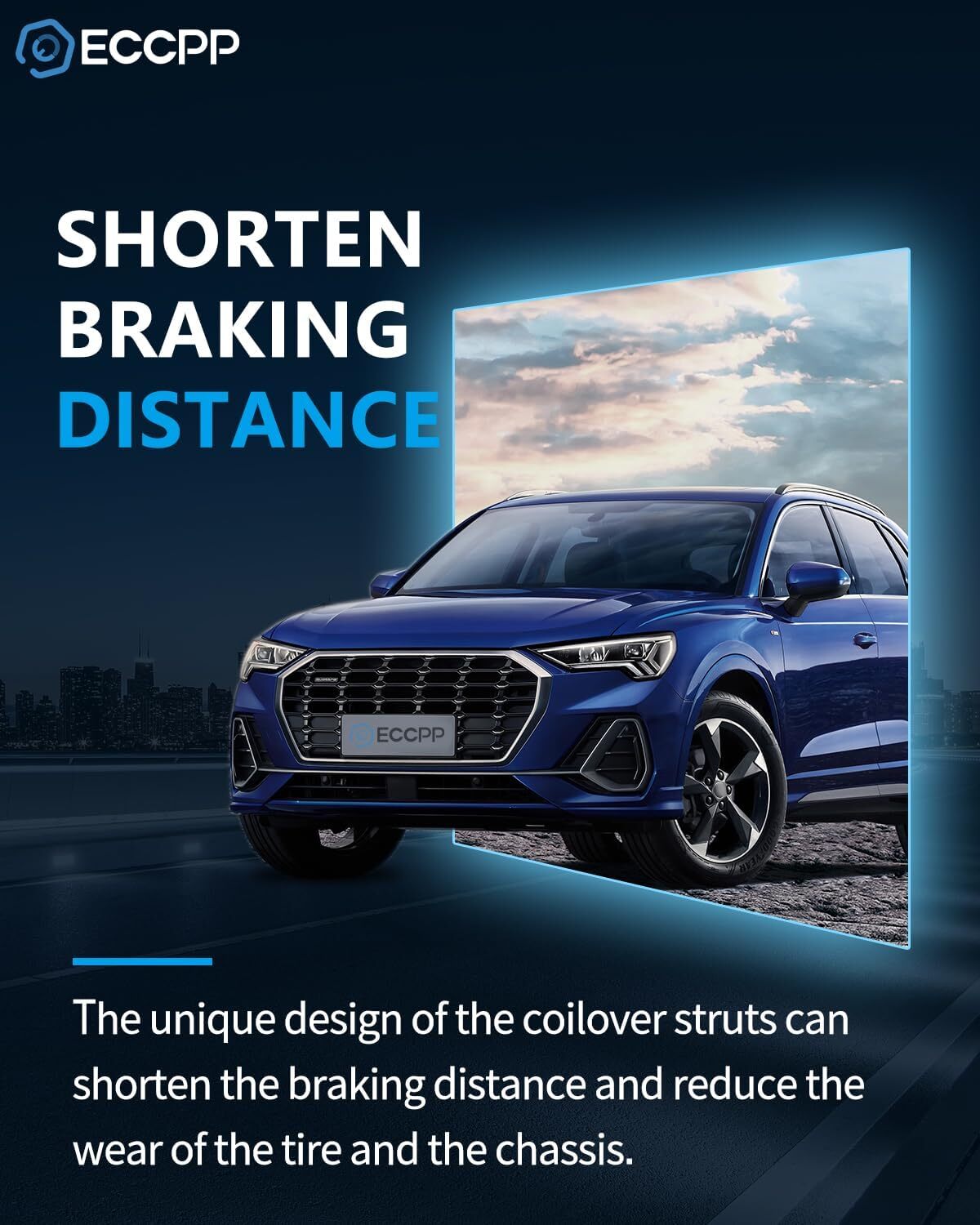 Suspension Lowering Kit Coilovers For 2002-2007 Impreza WRX Struts Adjustable 6B93BC-57