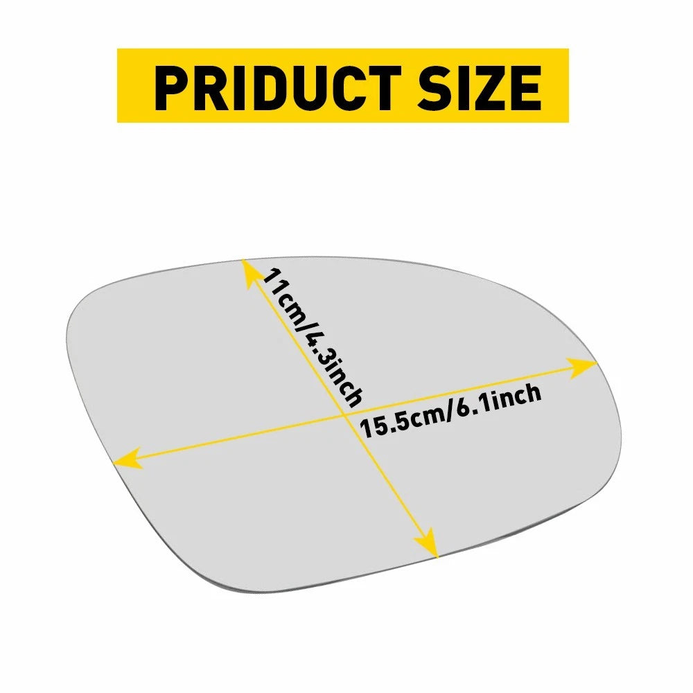 Passenger Side Mirror Glass for 2011-2019 Volkswagen VW Passat Jetta Beetle EOA 6B93BC-57