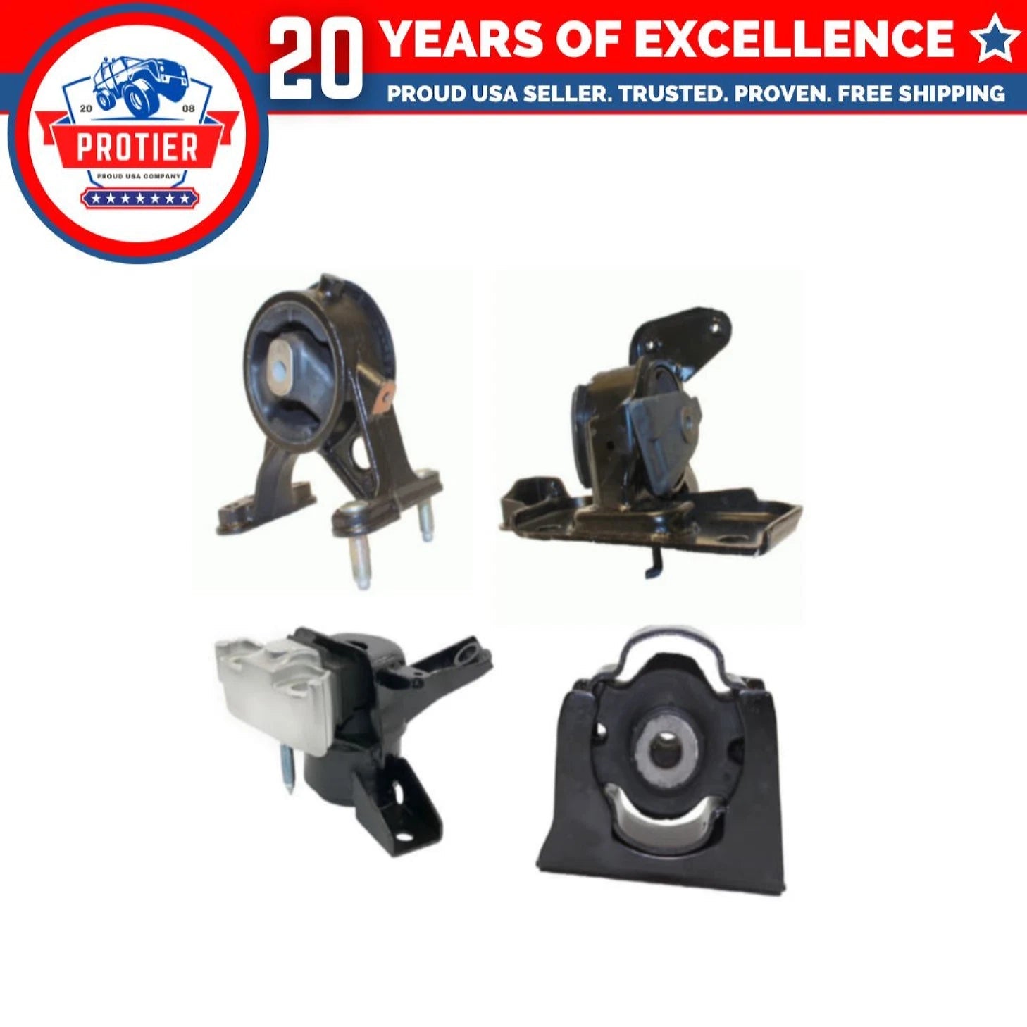 Engine Motor & Trans Mount 4PCS Set Fit 2006-2008 Toyota RAV4 2.4L 4WD 6B93BC-57