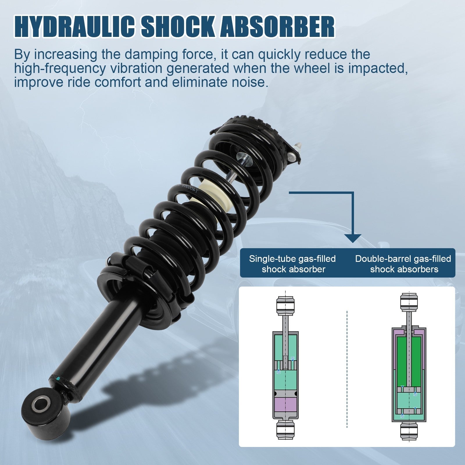 2PCS Rear Complete Struts Shocks With Coil Springs For 2000-2004 Subaru Outback 6B93BC-57