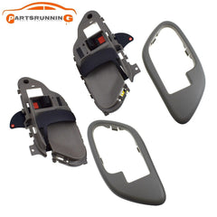 Set of 4 Interior Door Handles& Bezel Trim Gray For 1995-1999 Chevy C1500 K1500 6B93BC-57