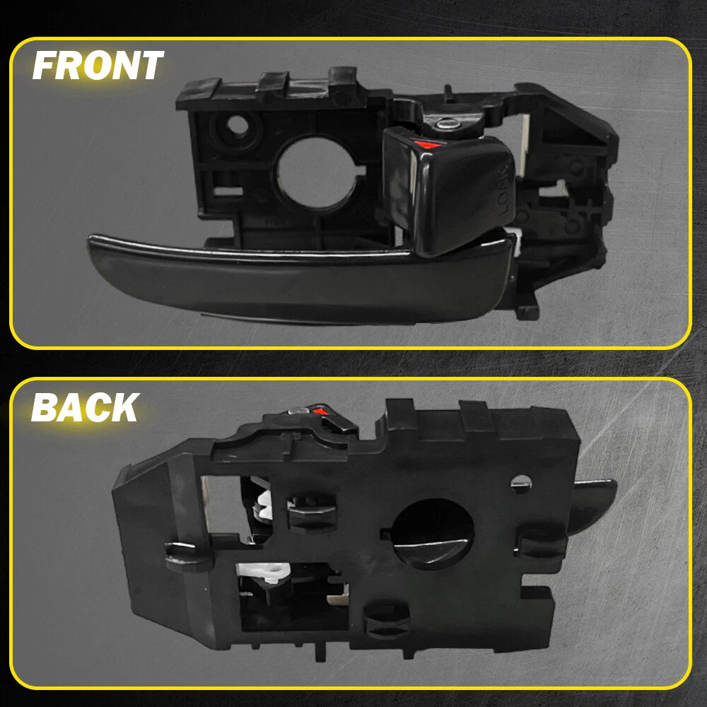 Interior Door Handle For 2001-2006 Hyundai Elantra Set of 2 Front Black Plastic 6B93BC-57