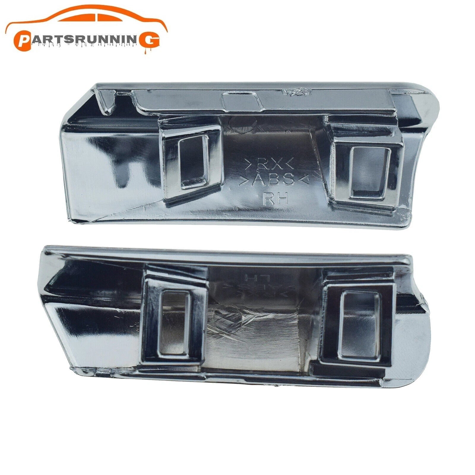 Pair Front Left Right Bumper Trim Chrome For 13-15 Lexus RX350 RX450h 531260E050 6B93BC-57