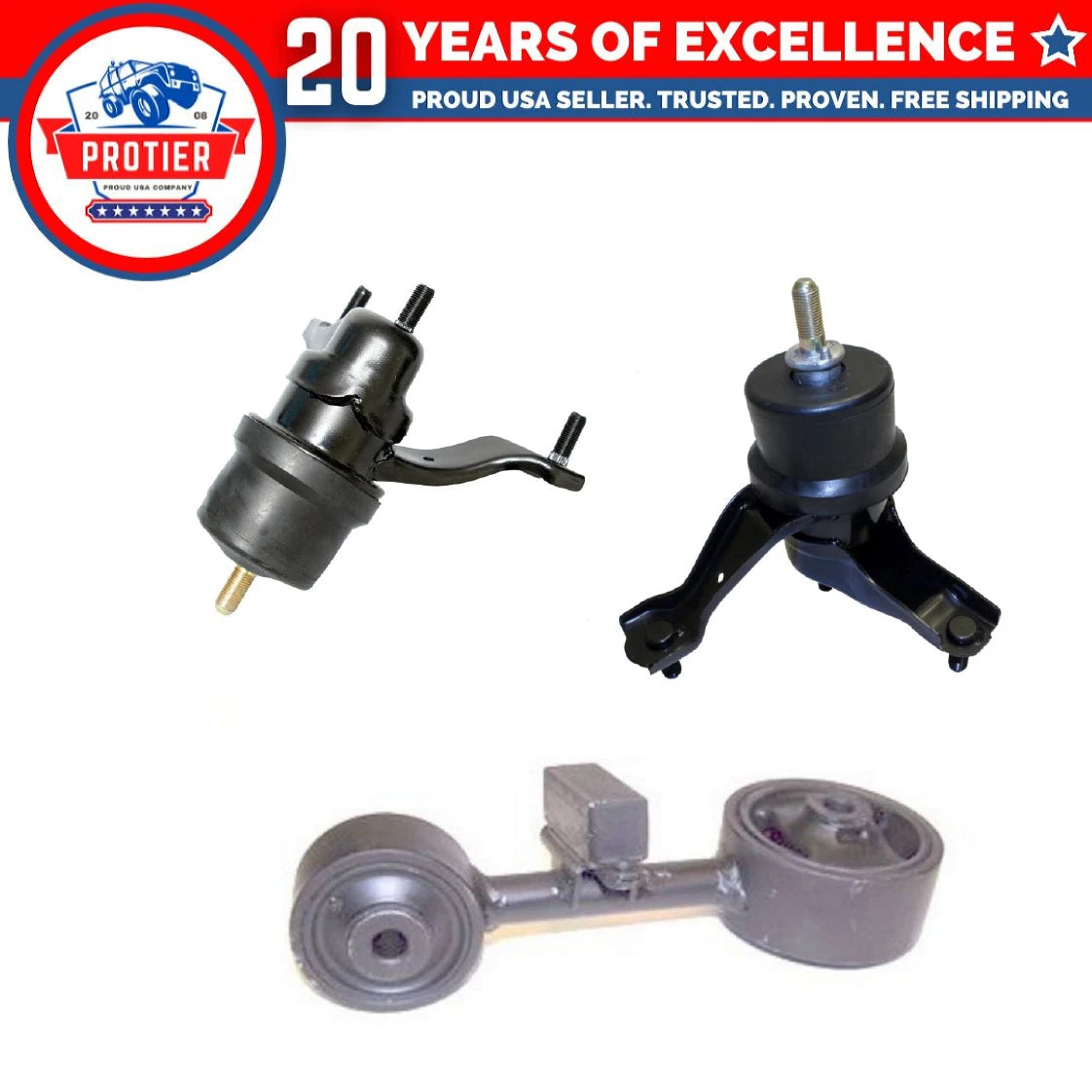Engine Motor & Trans Mount 3PCS Set for 2001-2003 Toyota Highlander 2.4L 4WD 6B93BC-57