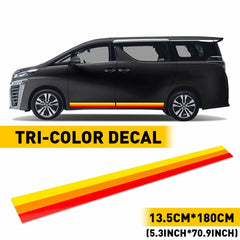 Classic Retro Style Tri-Color Stripe Decal Sticker Side skirt For Toyota/Lexus A 6B93BC-57
